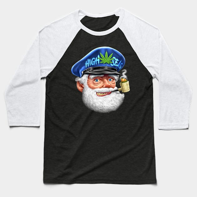 Captain of the High Seas Baseball T-Shirt by Motzart